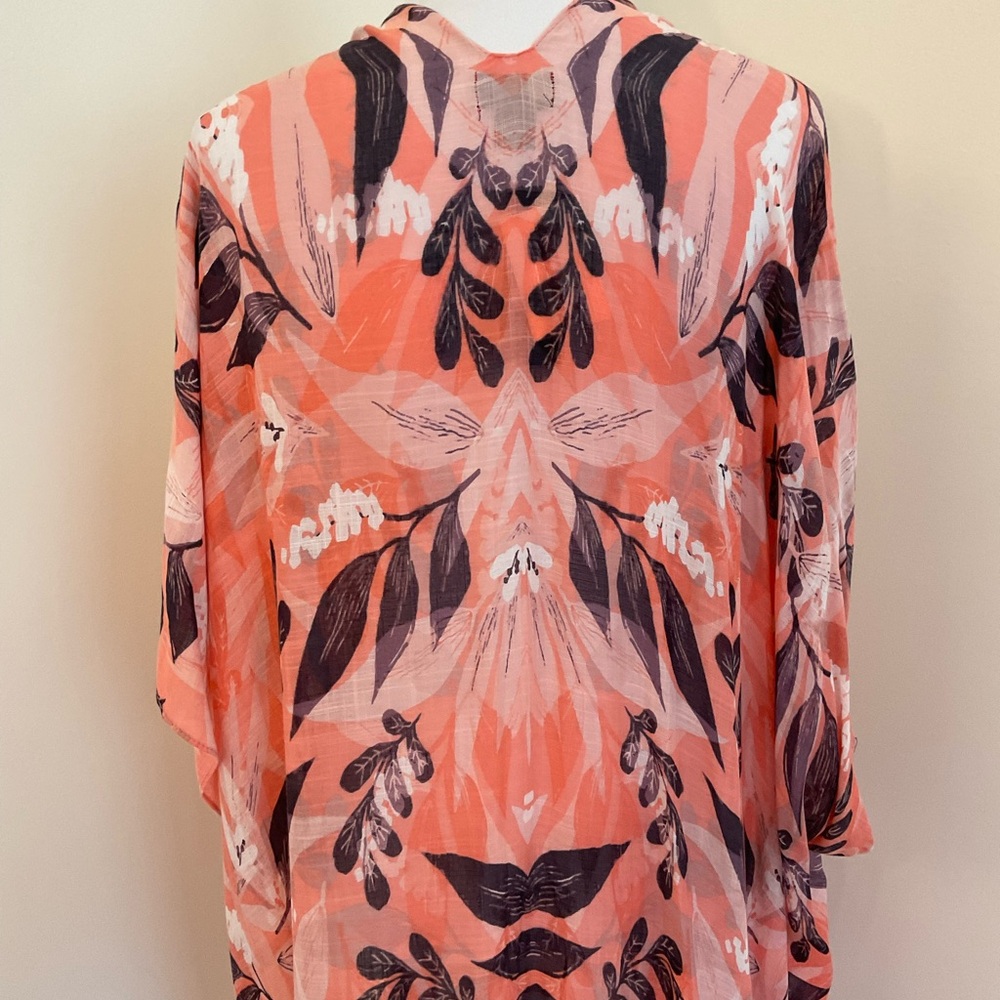 NWT RACHEL Rachel Roy Floral Kimono Swimsuit Cover Up - Picture 7 of 8